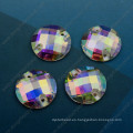 Ab Color Round Sew on Stones Strass